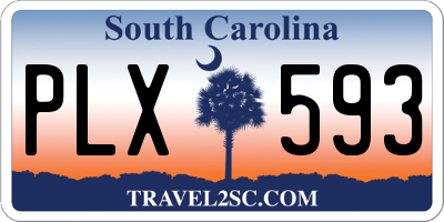 SC license plate PLX593