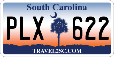 SC license plate PLX622