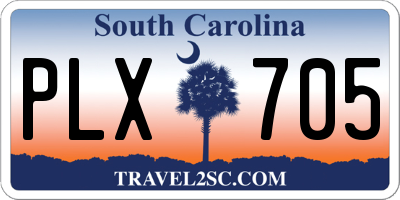 SC license plate PLX705