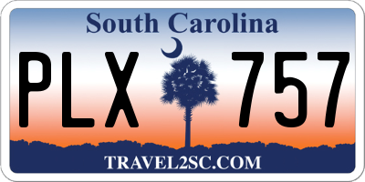 SC license plate PLX757