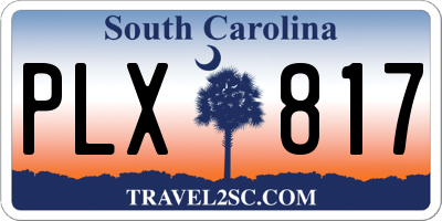 SC license plate PLX817