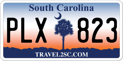 SC license plate PLX823