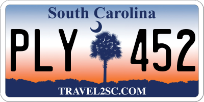 SC license plate PLY452