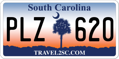 SC license plate PLZ620