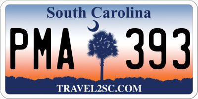 SC license plate PMA393