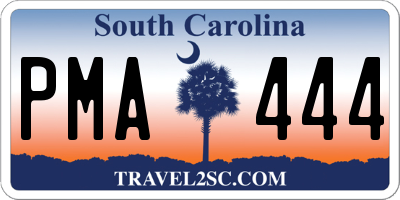 SC license plate PMA444