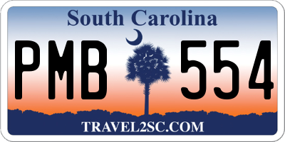 SC license plate PMB554