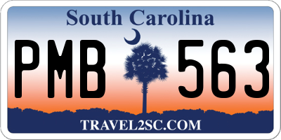 SC license plate PMB563