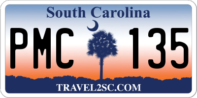 SC license plate PMC135