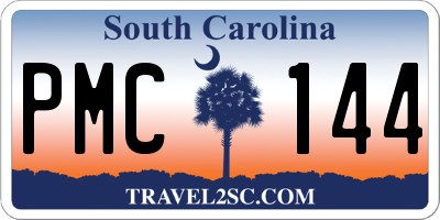 SC license plate PMC144