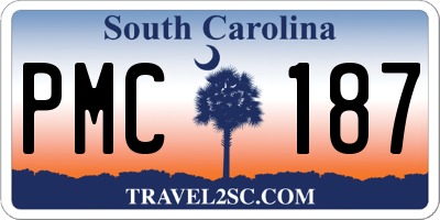 SC license plate PMC187