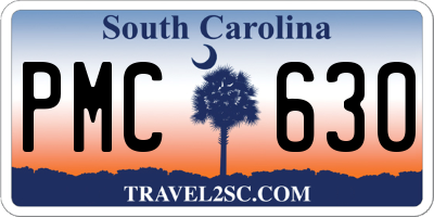 SC license plate PMC630