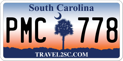 SC license plate PMC778