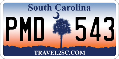SC license plate PMD543