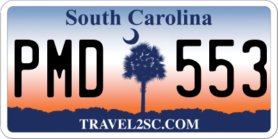 SC license plate PMD553