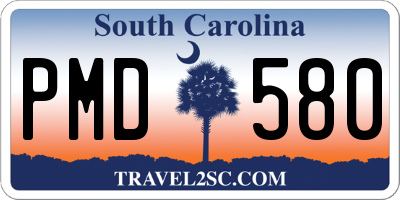 SC license plate PMD580