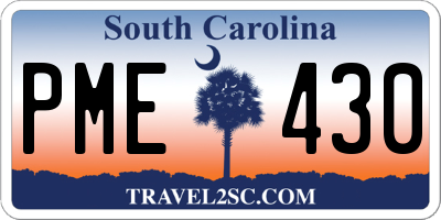 SC license plate PME430