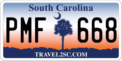 SC license plate PMF668