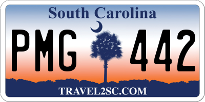 SC license plate PMG442