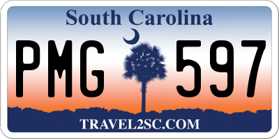 SC license plate PMG597