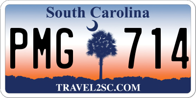 SC license plate PMG714