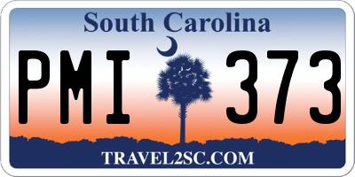 SC license plate PMI373