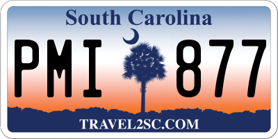 SC license plate PMI877