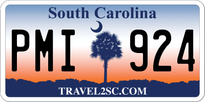 SC license plate PMI924