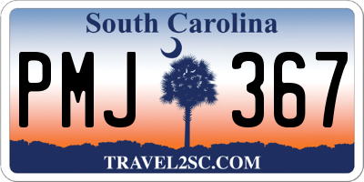 SC license plate PMJ367