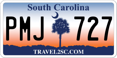SC license plate PMJ727