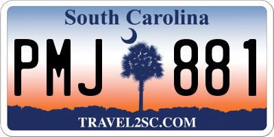 SC license plate PMJ881