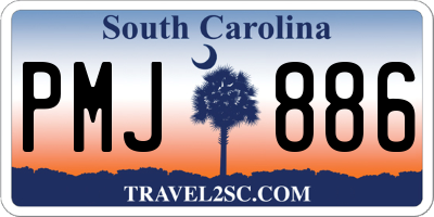 SC license plate PMJ886
