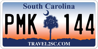 SC license plate PMK144