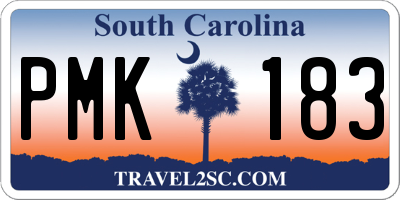 SC license plate PMK183