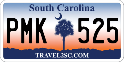 SC license plate PMK525