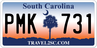 SC license plate PMK731