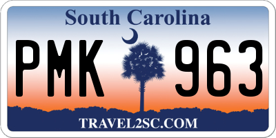 SC license plate PMK963
