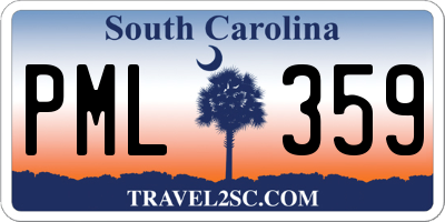 SC license plate PML359
