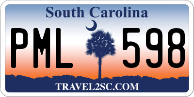 SC license plate PML598