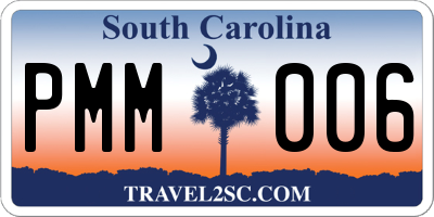 SC license plate PMM006