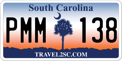 SC license plate PMM138