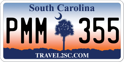 SC license plate PMM355