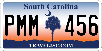 SC license plate PMM456