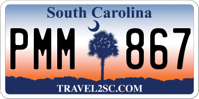SC license plate PMM867