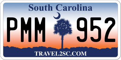 SC license plate PMM952