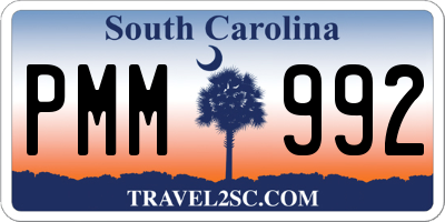 SC license plate PMM992