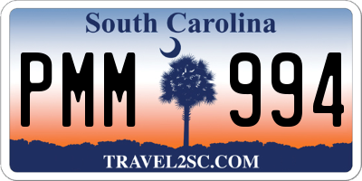 SC license plate PMM994