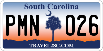 SC license plate PMN026