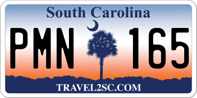 SC license plate PMN165