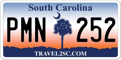 SC license plate PMN252